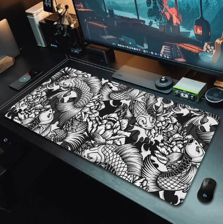 Gaming Desk Pad - Koi Fish Taichi Themes - xxl