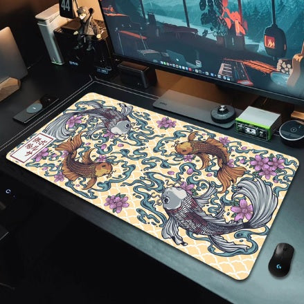 Gaming Desk Pad - Koi Fish Taichi Themes - xxl