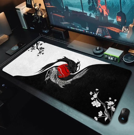 Gaming Desk Pad - Koi Fish Taichi Themes - xxl