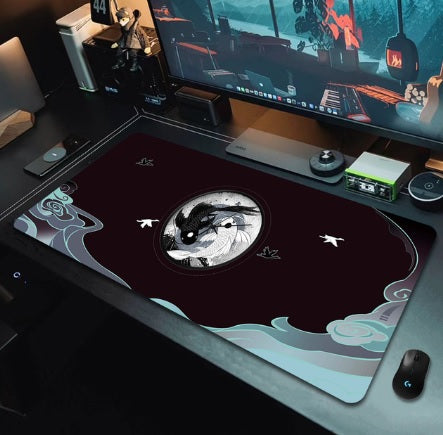 Gaming Desk Pad - Koi Fish Taichi Themes - xxl