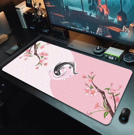 Gaming Desk Pad - Koi Fish Taichi Themes - xxl