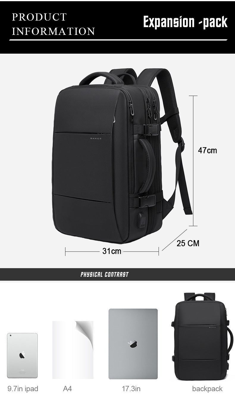 BANGE Travel Business Waterproof Backpack 17.3 Laptop Pocket