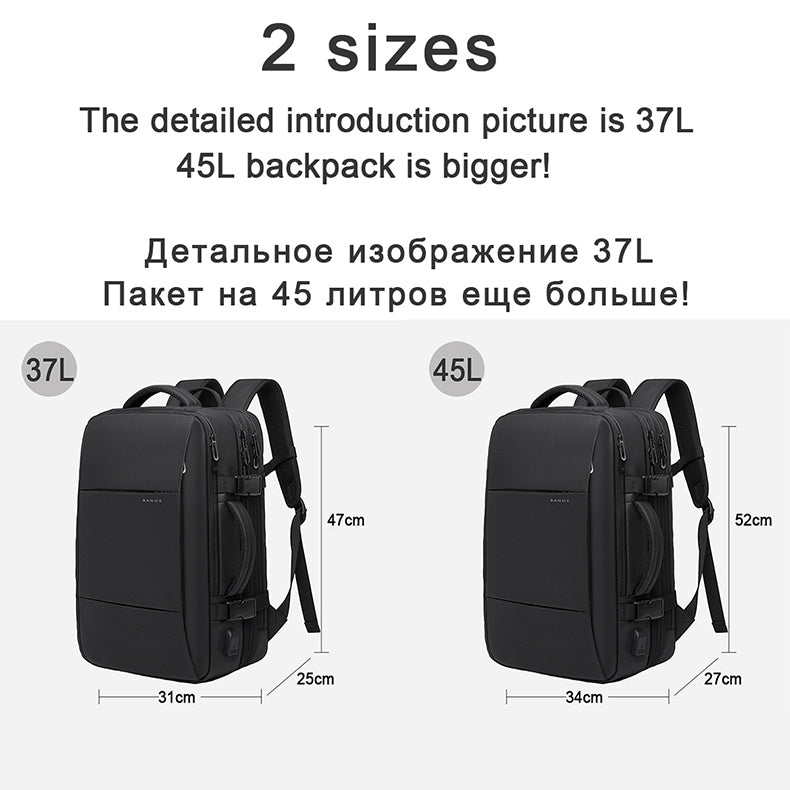 BANGE Travel Business Waterproof Backpack 17.3 Laptop Pocket