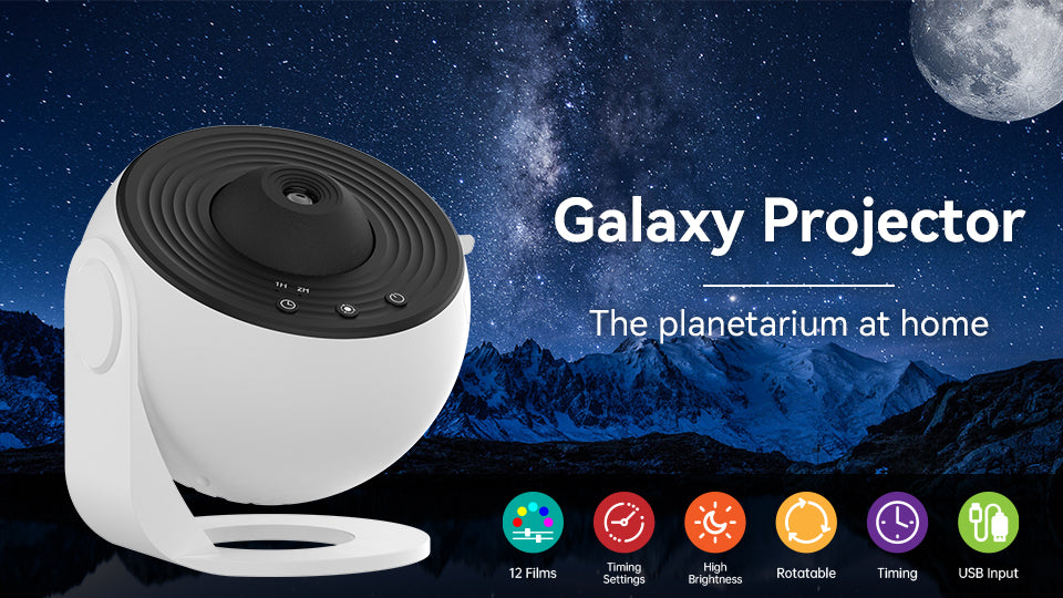 Night Light Galaxy Projector Starry Sky Projector 360° Rotate Planetarium Lamp For Kids Bedroom