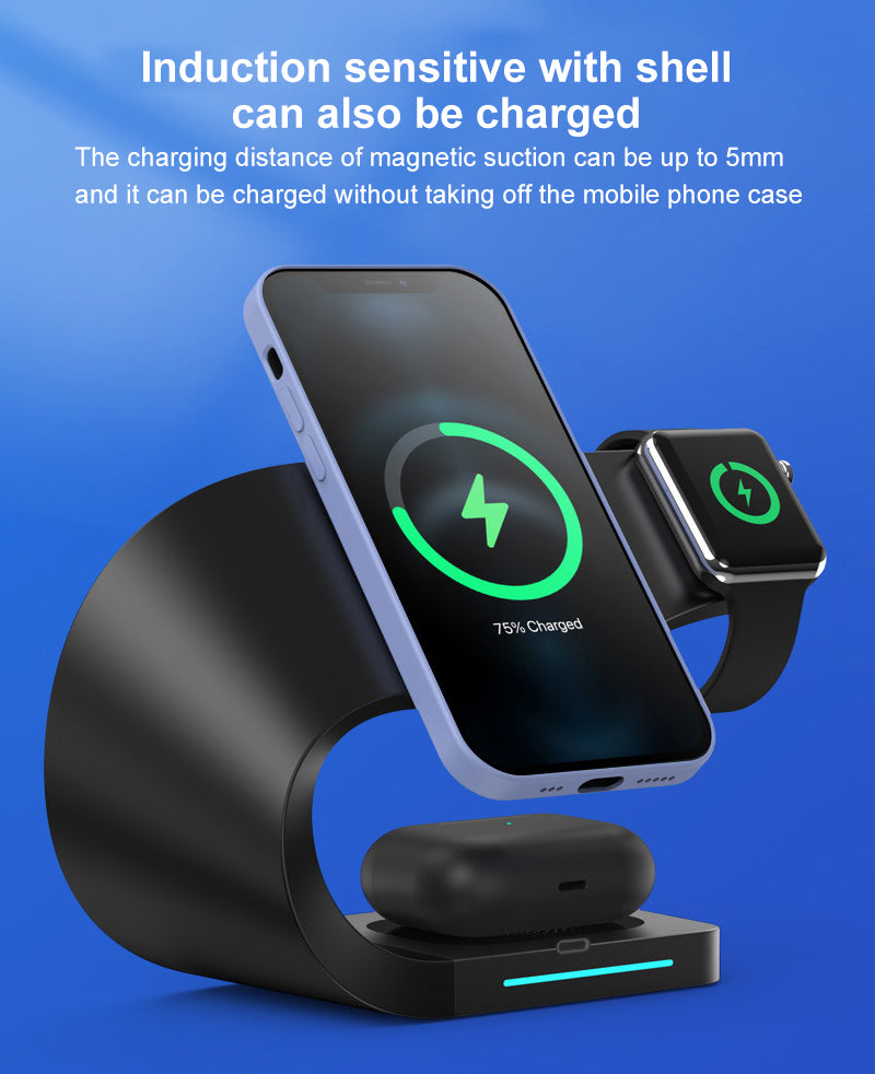 3 in 1 Magnetic Charger for iphone - airpods - apple watch