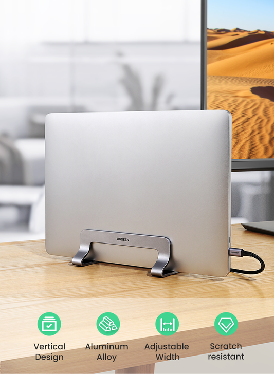 Aluminum Vertical Laptop and Tablet Stand