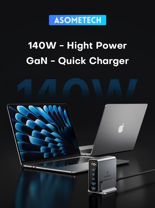 ASOMETECH 140W GaN Multiple Ports Fast Charger