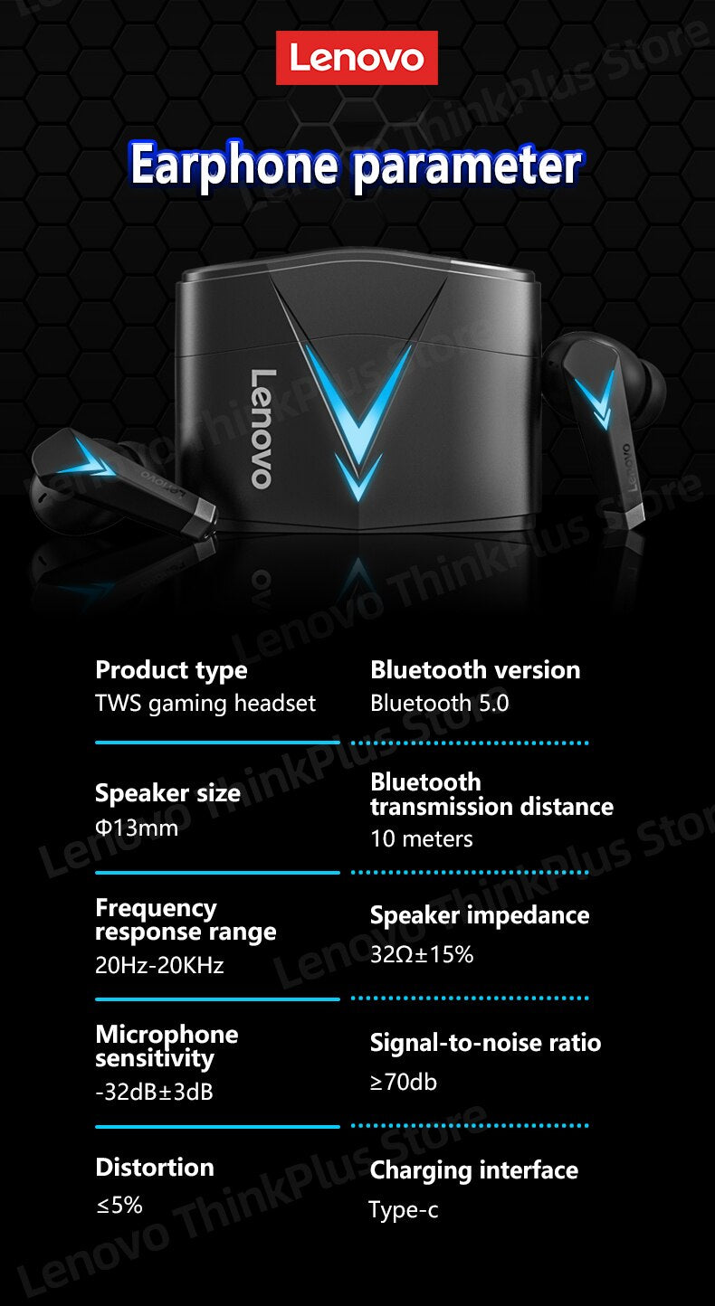 Lenovo LP6 Gaming Bluetooth 5.0 Earbuds