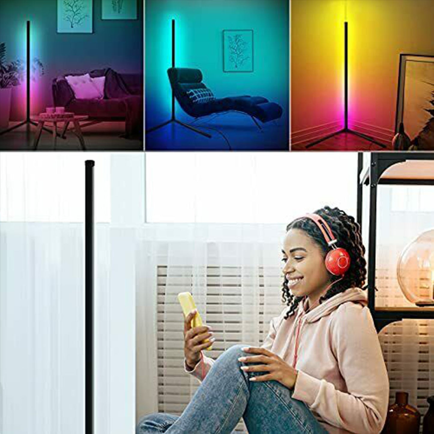 160cm Floor Lamp-Tuya Smart APP-RGB Interior Lighting