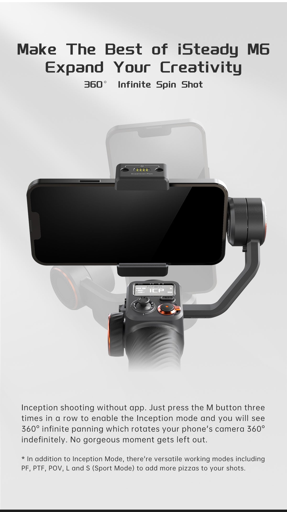 Hohem iSteady M6-Handheld Gimbal-AI 2023