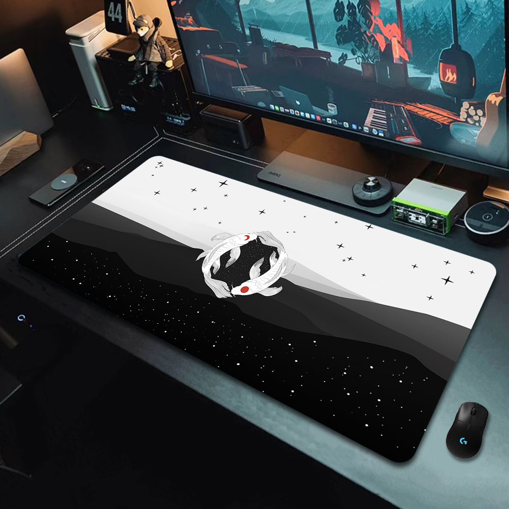 Gaming Desk Pad - Koi Fish Taichi Themes - xxl