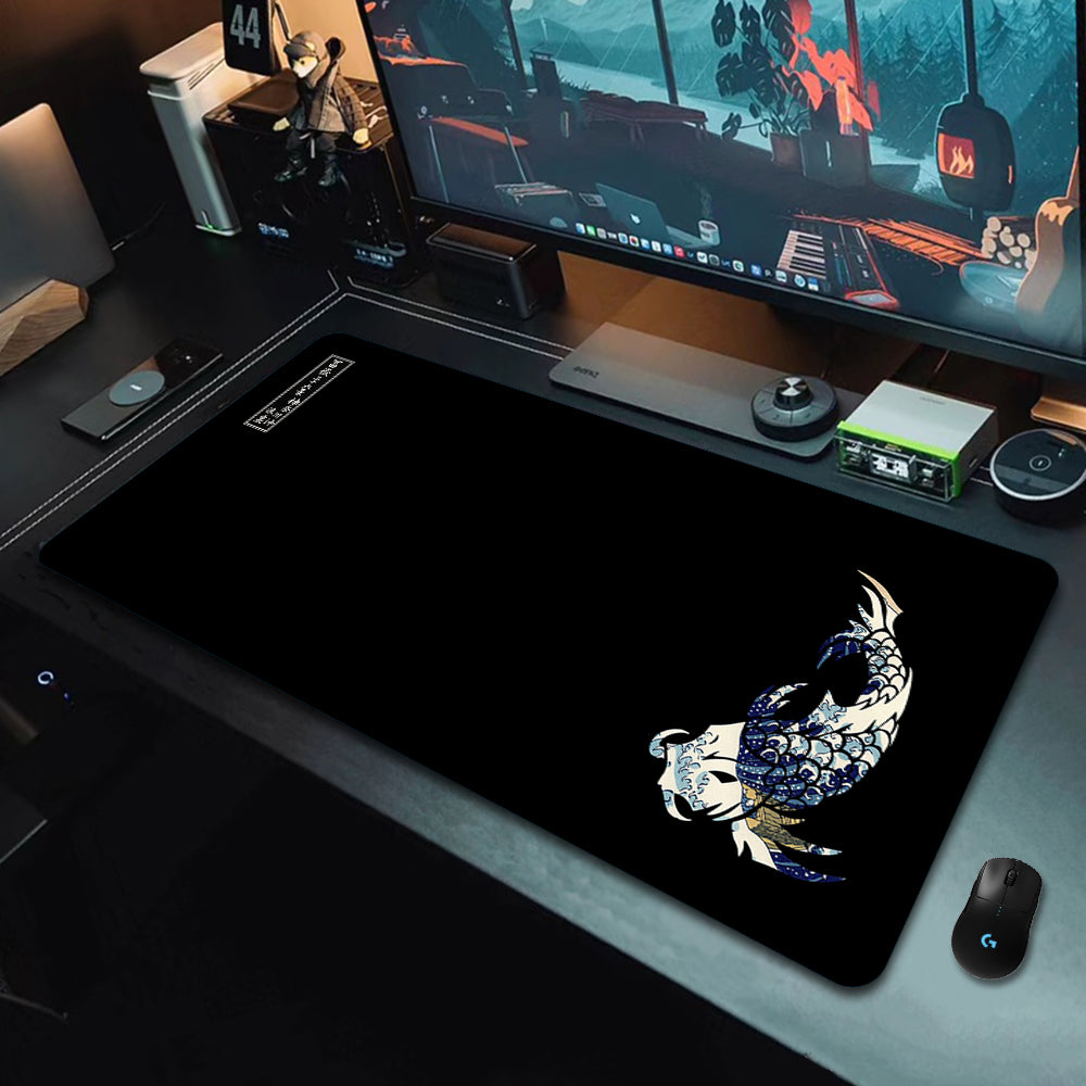 Gaming Desk Pad - Koi Fish Taichi Themes - xxl