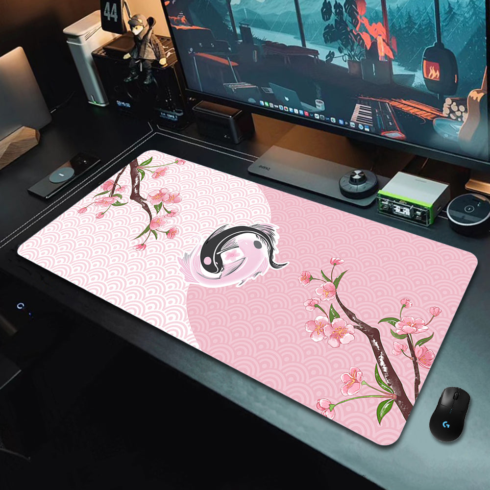 Gaming Desk Pad - Koi Fish Taichi Themes - xxl