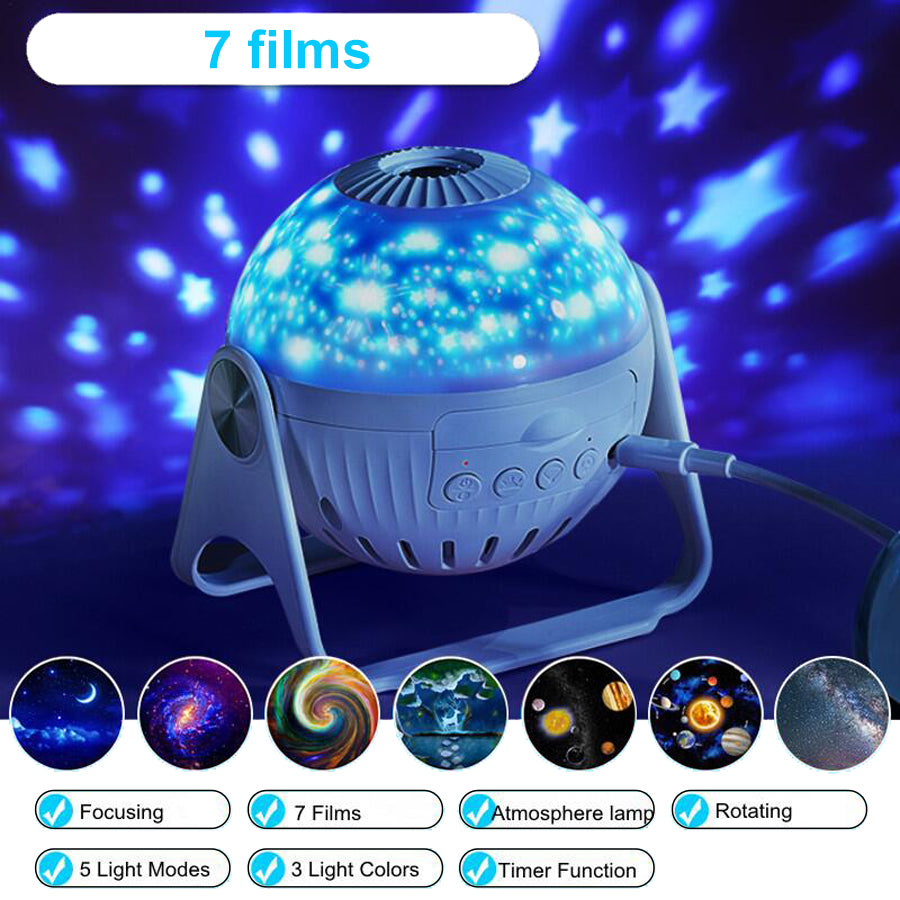 Planetarium Galaxy Night Light Projector 360° Adjustable Star Sky Night Lamp For Bedroom Home Kids Birthday Gift