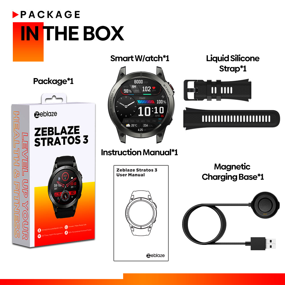 Zeblaze Stratos 3 Premium Smart Watch [Flagship 2023]