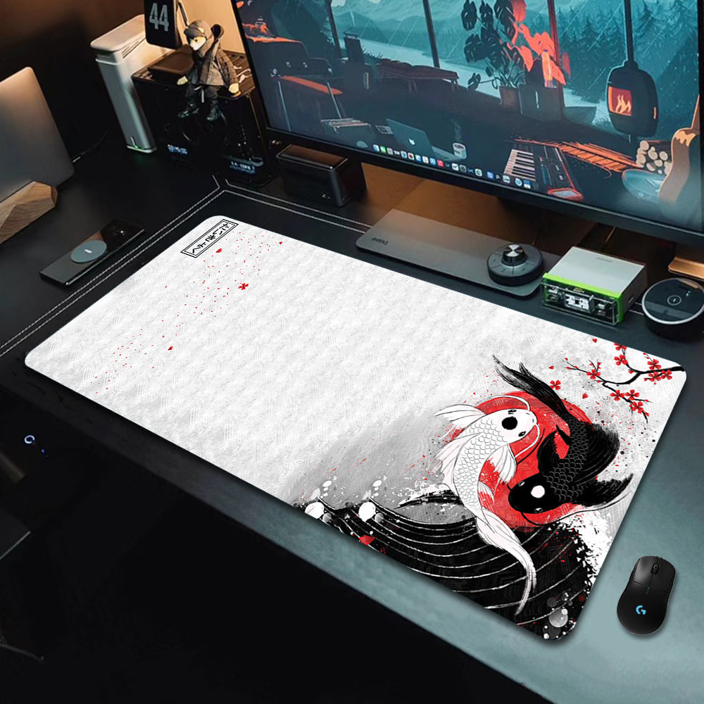 Gaming Desk Pad - Koi Fish Taichi Themes - xxl