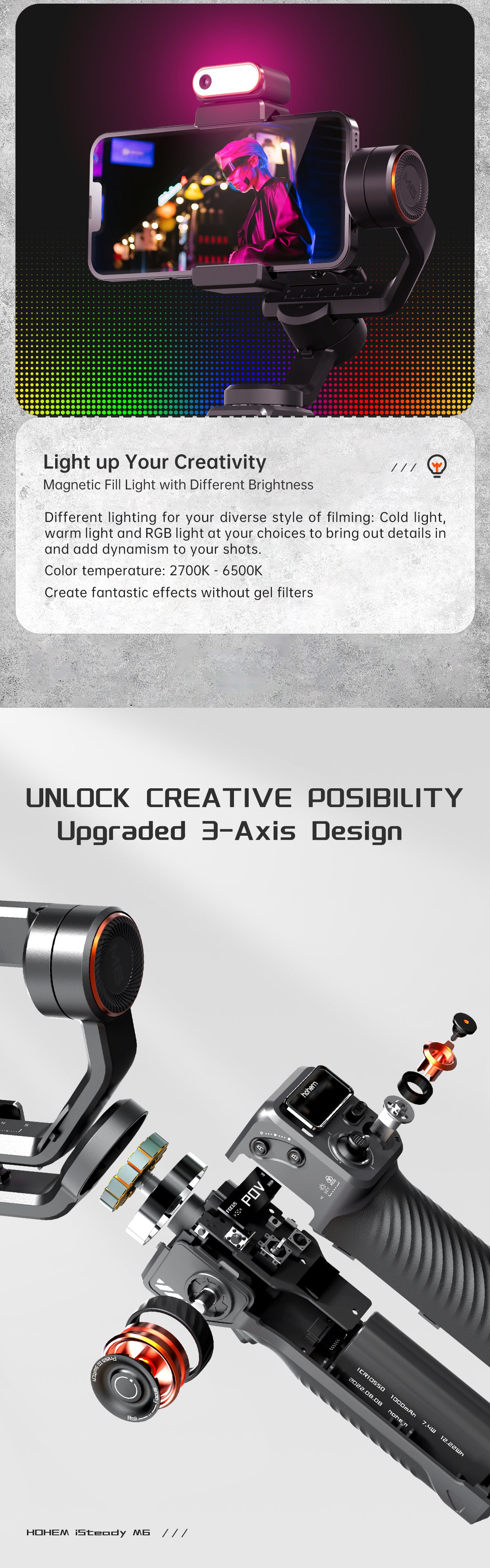 Hohem iSteady M6-Handheld Gimbal-AI 2023