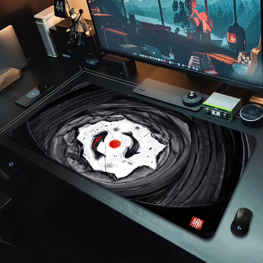 Gaming Desk Pad - Koi Fish Taichi Themes - xxl