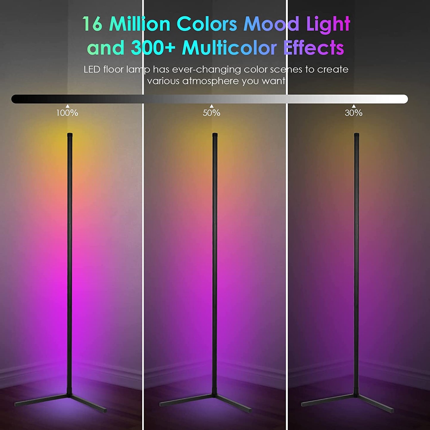 160cm Floor Lamp-Tuya Smart APP-RGB Interior Lighting