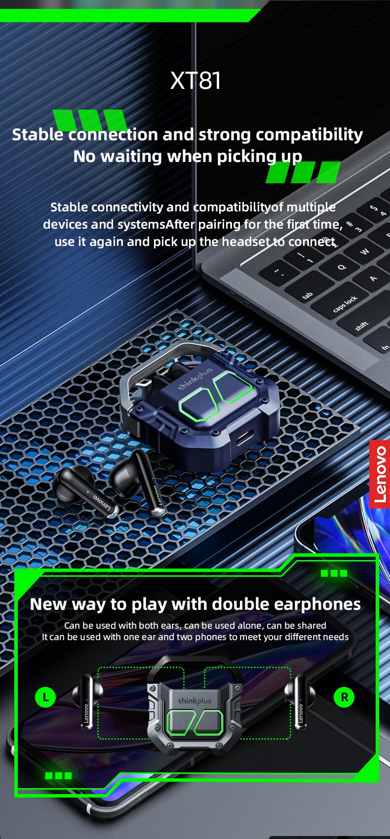 Lenovo Thinkplus XT81 Headset