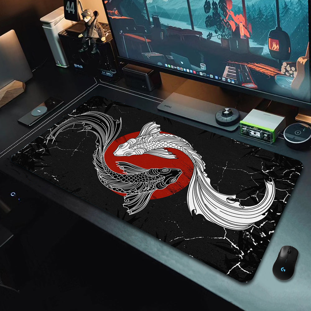 Gaming Desk Pad - Koi Fish Taichi Themes - xxl