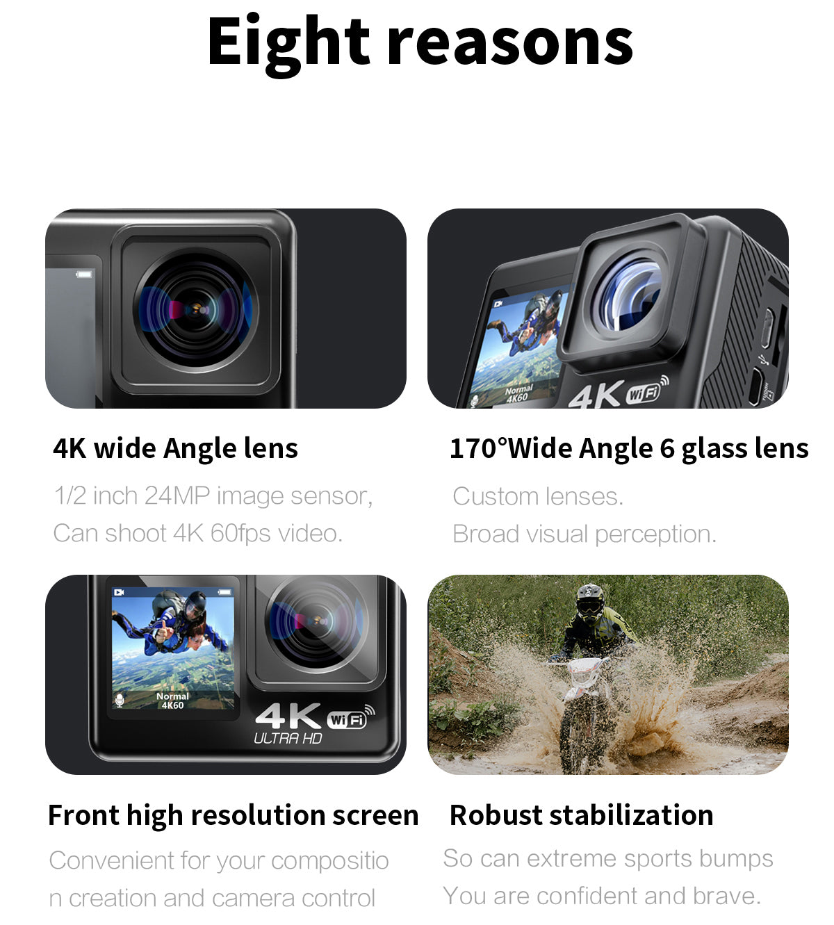 G9 & G9Pro Action Camera 4K 60FPS 24MP