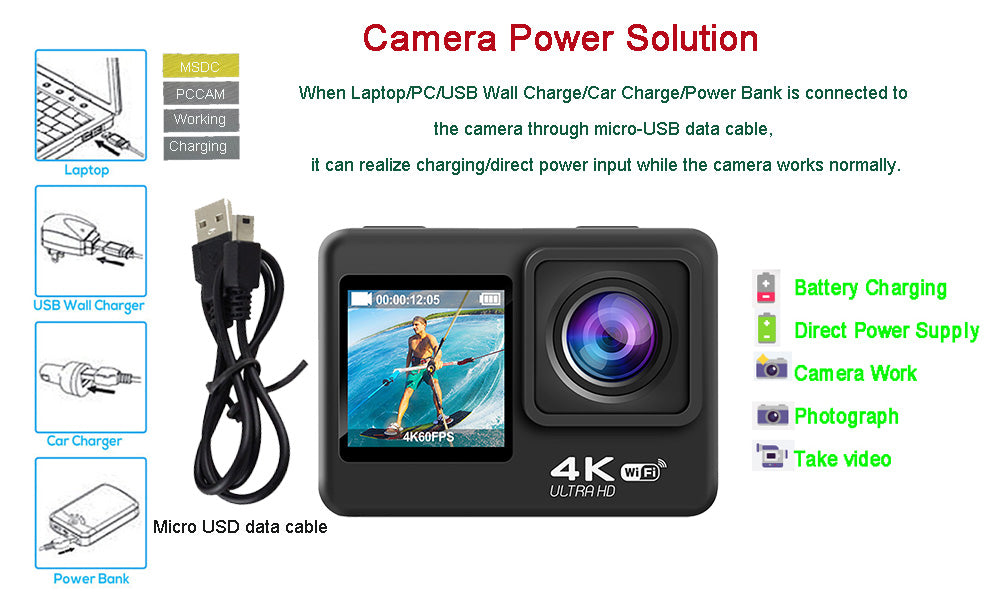 G9 & G9Pro Action Camera 4K 60FPS 24MP