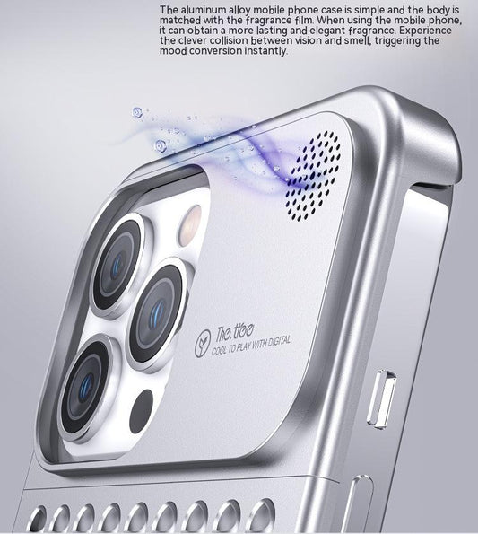 iPhone metal case - cooling - aromatherapy