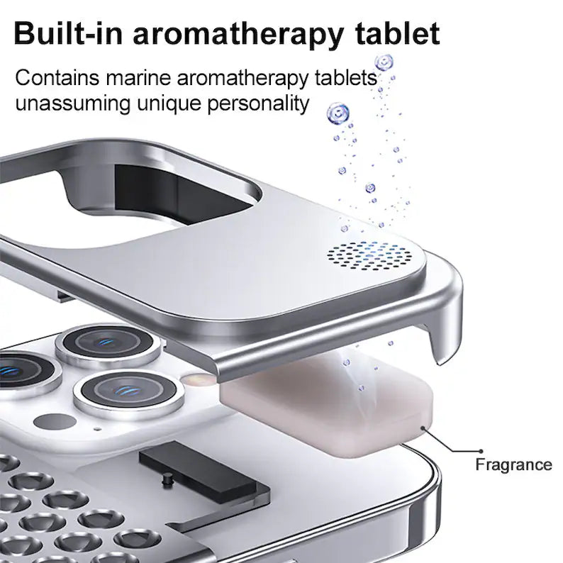 iPhone metal case - cooling - aromatherapy