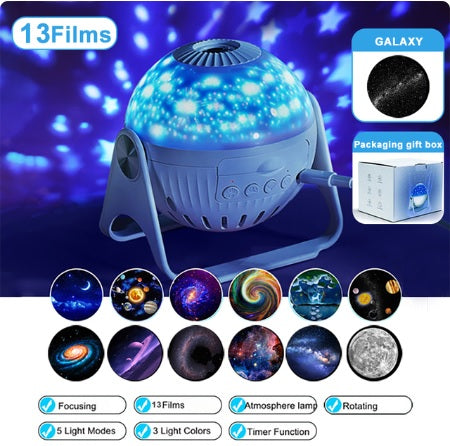 Planetarium Galaxy Night Light Projector 360° Adjustable Star Sky Night Lamp For Bedroom Home Kids Birthday Gift